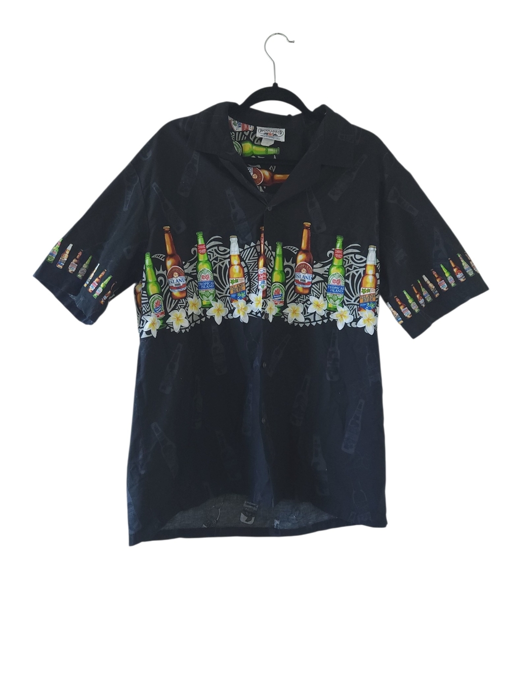 Pacifica Hawaiian Shirt Multicolor Bottle XL Men Made in Hawaii 100% Cotton